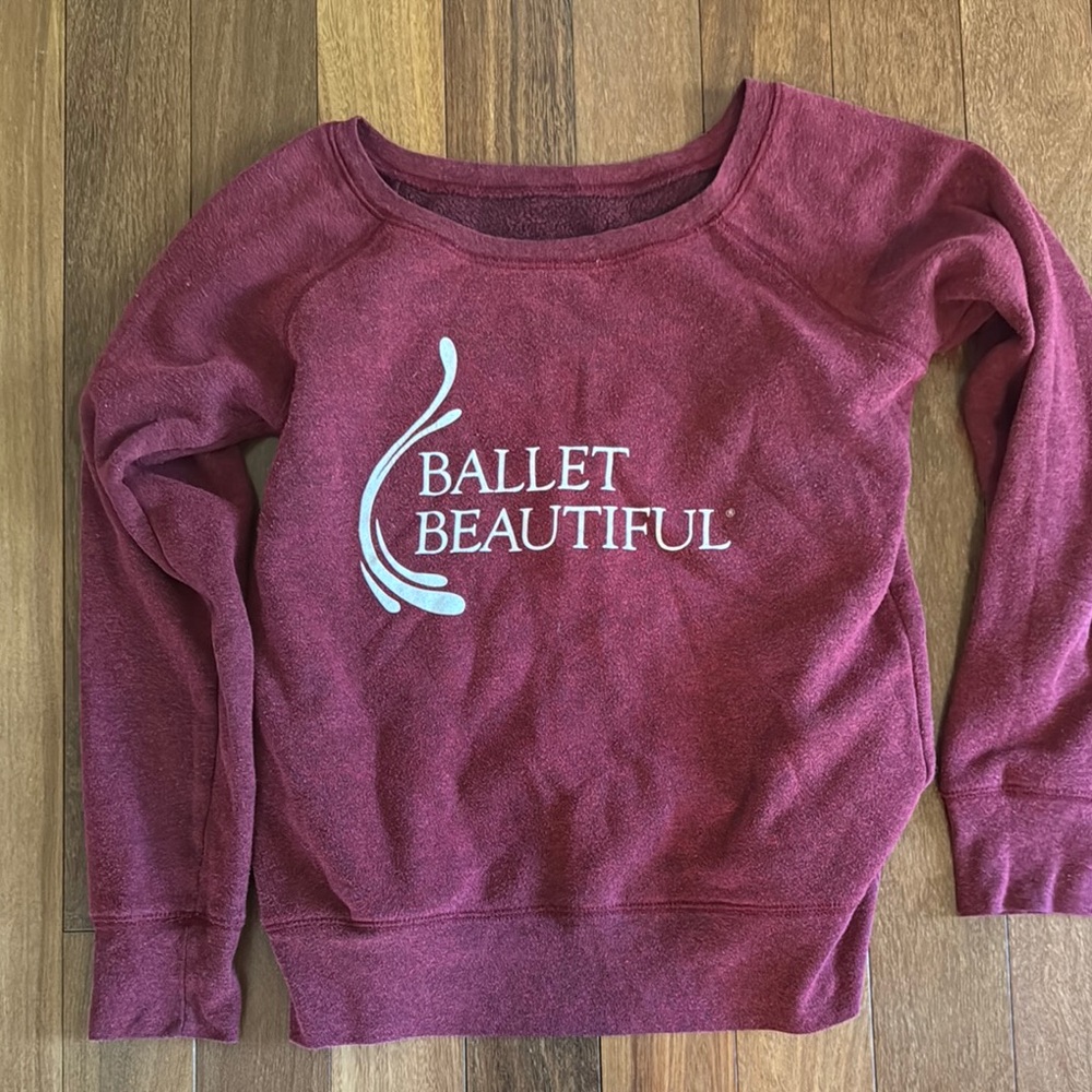 Ballet Beautiful Maroon Sweatshirt